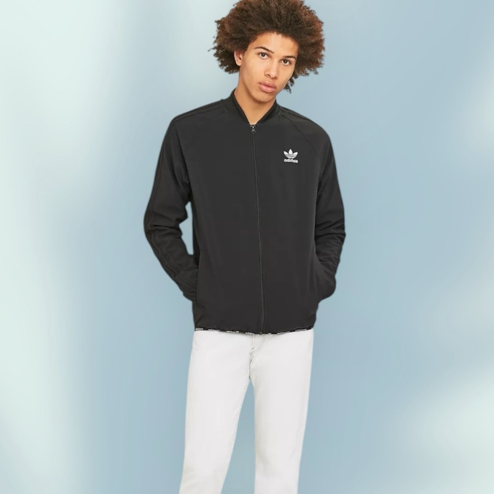 adidas Originals Black Trefoil Bomber Jacket - Picture 8 of 10